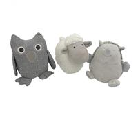 Seaside No.64 Simpatici fermaporta a forma di animale - 1 kg di sabbia all'interno - buffer/fermaporta decorativo - ideale per cameretta dei bambini, corridoio o soggiorno (set da 3 riccio/gufo/pecora