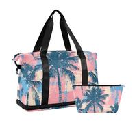 Seaside Resort Coconut Grove - Borsa da viaggio grande per weekend con tracolla regolabile, per viaggi pieghevole, Seaside Resort Coconut Grove, 1 taglia, Seaside Resort Coconut Grove, Taille unique