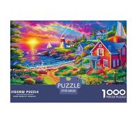 Seaside Scenery Jigsaw Puzzle Impossibili 1000Pcs Decorazione La Casa Rilassamento E Intelligence Per Adulti E Ragazzi Da 14 Anni 38x26cm/1000pcs