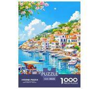 Seaside Scenery Puzzle 1000 Pezzi Landscape - Cartone Friendly, Relax E Concentrazione, Poster Incluso - 38x26cm/1000pcs
