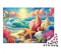 Seaside Scenery Puzzles 1000 pezzi per Adulti Rompicapi Creature Fantastiche della Spiaggia 1000 pezzi Puzzle Classico Giochi Educativi Bella Decorazione Puzzle Colorato Gioco Puzzle