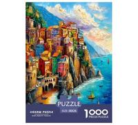 Seaside Town Jigsaw Puzzle,1000 Pezzi Classici, Per Adulti E Bambini A Partire Da 12 Anni Giochi Rilassamento E Intelligence Perfetto Per Appassionati Di Esperti - Regalo Per Amore E Amico 38x26cm/10