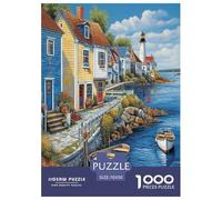 Seaside Town Jigsaw Puzzle Impossibili 1000 Pezzi Decorazione Per La Casa. Giochi Rilassamento E Intelligence Per Adulti E Ragazzi Da 14 Anni 70x50cm/1000pcs