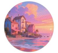 Seaside Town Jigsaw Puzzle Impossibili 1000Pcs Edificio Decorazione Per La Casa. Rilassamento E Intelligence Per Adulti E Bambini Da 12 Anni 1000pcs (67.5x67.5cm)