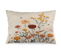 Seasonal Autumn Flower Thanksgiving Harvest Fodere per Cuscini Cerniera Invisibile Federe Decorative Quadrate Fodera per Cuscino Decorativi per Balcone Salotto Esterno 40X60Cm