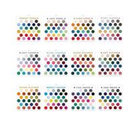 Seasonal Color Cards - 12-Piece Acrylic, Color Analysis Guide