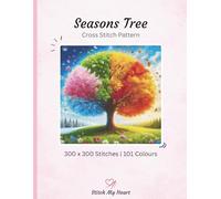 Seasonal Tree Cross Stitch Pattern Book - Stitch My Heart | Colour, Monochrome and Pattern Keeper