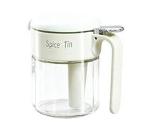 Seasoning Box 400ml Glass Condiment Jar - Moisture Resistant Storage Container, Airtight Salt Sugar Pepper Dispenser Jar, Multi Purpose Food Storage Container | For Sugar Salt Pepper Sesame