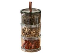 Seasoning Storage Jars,Transparent Seasoning Keeper | Seasoning Jars With Lids | Clear Seasoning Box | Space-Saving Bottle With Silicone Seal Clear Organization For Counter Dish Home Kitchen Family