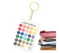 Seasons Color Keychain - 30 Portable Colors Sample Cards | Clear Acrylic