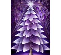 SEASONS GREETING CHRISTMAS TREE Purple *MINI JOURNAL NOTEBOOK DIARY ART SKETCH BOOK: 5x7 Note Card Size Holiday Stocking Stuffer Gift-Violet Amethyst ... SUPPLY-Homeschool College Ivy University