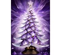 SEASONS GREETING CHRISTMAS TREE Purple *MINI JOURNAL NOTEBOOK DIARY ART SKETCH BOOK: 5x7 Note Card Size Holiday Stocking Stuffer Gift-Violet Amethyst ... SUPPLY-Homeschool College Ivy University