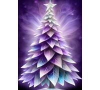 SEASONS GREETING CHRISTMAS TREE Purple *MINI JOURNAL NOTEBOOK DIARY ART SKETCH BOOK: 5x7 Note Card Size Holiday Stocking Stuffer Gift-Violet Amethyst ... SUPPLY-Homeschool College Ivy University