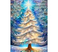 SEASONS GREETING CHRISTMAS TREE White * MINI JOURNAL DIARY NOTEBOOK 5x7 Note Card Size/Holiday Gift Tag/Winter Home Party Decor: OFFICE SCHOOL SUPPLY (Envelope Not Included)