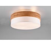 SEASONS PLAFONIERA LEGNO NATURALE E PARALUME BIANCO D. 50CM 3 LUCI ATTACCO E14