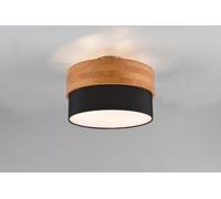 Plafoniera SEASONS legno naturale e paralume D.30cm nero 611500202