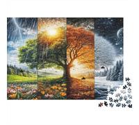 Seasons Tree Landscape Puzzle Impossible 1000 Pezzi Interesting Decorazione Per La Casa. Giochi Rilassamento E Intelligence Per Adulti E Bambini Da 12 Anni 70x50cm/1000pcs