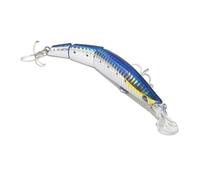 Seaspin Buginu 115 Bìu - Esca Artificiale per la Pesca a Spinning, Minnow Snodato Galleggiante 115 mm 13 g - Nuoto Naturale, Lanci Lunghi, Ancorette BKK Super Sharp - Per Spigola, Barracuda (SAR)