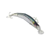 Seaspin Buginu 115 Bìu - Esca Artificiale per la Pesca a Spinning, Minnow Snodato Galleggiante 115 mm 13 g - Nuoto Naturale, Lanci Lunghi, Ancorette BKK Super Sharp - Per Spigola, Barracuda (CEF)