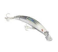 Seaspin Buginu 115 Bìu - Esca Artificiale per la Pesca a Spinning, Minnow Snodato Galleggiante 115 mm 13 g - Nuoto Naturale, Lanci Lunghi, Ancorette BKK Super Sharp - Per Spigola, Barracuda (CRBO)