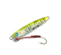 Seaspin Leppa 18 Slim - Esca Artificiale per la Pesca a Spinning, Casting Metal Jig 68 mm 18 g - Baricentro Basso Long Cast, Scatti Laterali in Jerk - Assist e Amo BKK #2 - Predatori Costieri (GREEN)