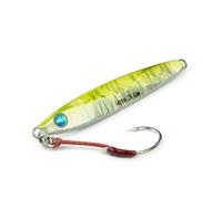 Seaspin Leppa 28 Slim - Esca Artificiale per la Pesca a Spinning, Casting Metal Jig 79 mm 28 g - Baricentro Basso Long Cast, Scatti Laterali in Jerk - Assist e Amo BKK #1 - Costieri (GREEN)