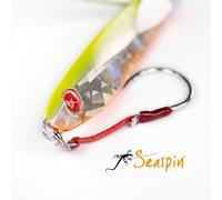 SEASPIN LEPPA 77 Slim JIG Color SARR - 115 mm - 77 g - Casting Jig, Sardina/Rosso