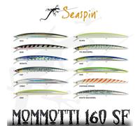 Seaspin Mommotti 160 SF - Esca Artificiale per la Pesca a Spinning, Long Jerk Minnow Galleggiante 160 mm 21 g - Lanci Lunghi, Nuoto Reattivo - Per Predatori Marini (GBA)