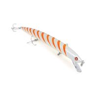 Seaspin Mommotti 160 SF - Esca Artificiale per la Pesca a Spinning, Long Jerk Minnow Galleggiante 160 mm 21 g - Lanci Lunghi, Nuoto Reattivo - Per Predatori Marini (VINTAGE ORANGE)