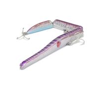 Seaspin Strega 257 - Esca Artificiale per la Pesca a Spinning, Swimbait Lipless Snodata Affondante 257mm35 g - Due Azioni, Ancorette BKK 4X - Serra Barracuda Lecce Tunnidi Spigole (PURPLE MACKEREL)