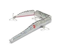 Seaspin Strega 257 - Esca Artificiale per la Pesca a Spinning, Swimbait Lipless Snodata Affondante 257mm35 g - Due Azioni, Ancorette BKK 4X - Per Serra Barracuda Lecce Tunnidi Spigole (WHITE MACKEREL)