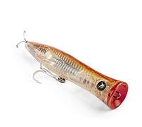 Seaspin Toto 131 - Esca Artificiale per la Pesca a Spinning, Popper Galleggiante 131 mm 36 g - Foro Idrodinamico Passante, Armatura Passante - Per Serra Lecce Ricciole Barracuda (BWJ)