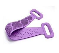 SEASPIRIT Spazzola da doccia in silicone, scrubber per il corpo del bagno, spazzola da massaggio a doppio lato per doccia laterale, asciugamano lungo in gel di silice per massaggio delicato della