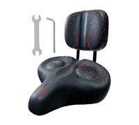 Seat Cushion, PU Leather Wide Cycling Seat, Back Support Bike Saddle, (Red/Green) 12,2 x 12,6 x 12,6 pollici, rivestimento per scooter elettrico