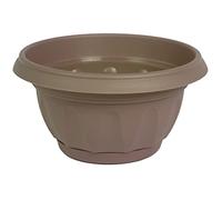 Seat Flor Ciotola vaso con riserva d'acqua, vaso tondo con riserva d'acqua, vaso per fiori (25 cm., tortora)