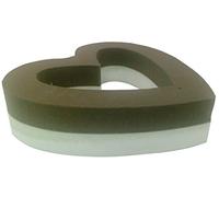 Seat Flor Spugna per Fiori a Forma di Cuore Aperto. Spugna Professionale per fioristi per composizioni Floreali a Forma di Cuore Varie Misure (2 pz)
