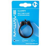 Seat Tube Clamp, Alloy, Black Anodised, 34.9 Mm, Crmo Screw, On M-Wave Card