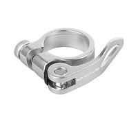 Seat Tube Clamp, M-Wave Clampy Qr, Alloy, Silver Anodised, 34.9 Mm, With Qr, On Card