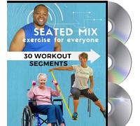 SEATED MIX CHAIR EXERCISE FOR SENIORS- 3 DVDs + 30 Exercise Segments + Resistance Band. Most Comprehensive Chair Exercise DVD for Seniors Available! Finally- Fun Chair Exercises for Seniors DVD!