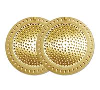 Seatery Set di 2 colini per doccia, colino, copertura, filtro, trappola, per vasca da bagno, tappo per lavello, scarico a pavimento, in acciaio inox e silicone, colore oro
