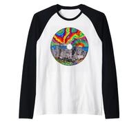 Seattle, Arcobaleno, Record, Orizzonte, Punto di Riferimento, Illustrazione Maglia con Maniche Raglan