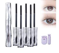 Seattle Get Mascara, Seattleget Mascara, 3D Curling Eyelashes Iron Mascaras, Steel Pipe Eyelash Primer, Length & Curl, Waterproof, Long-Lasting, No Flaking, No Clumping, Washable Brush Head (5)