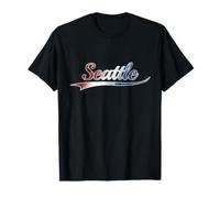 Seattle Patriotic USA American Flag Classic Design Maglietta