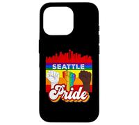 Seattle Pride Rainbow Gay Pride Flag Funny LGBT Custodia per iPhone 16 Pro