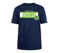 SEATTLE SEAHAWKS New Era cap NFL Regular t-Shirt ad Alta densità Serigrafia Grafica Frontale Originale Colore della Squadra Unisex Blu Navy