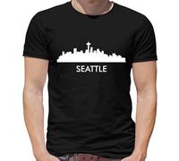 Seattle Silhouette T-Shirt - Città - Washington - Skyline - Vista - Tramonto