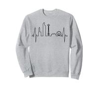 Seattle Skyline Battito del Cuore Stati Uniti Amo Seattle Felpa