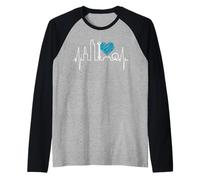 Seattle Skyline Battito del Cuore Stati Uniti Amo Seattle Maglia con Maniche Raglan