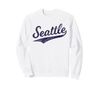 Seattle State of Washington Baseball Script Flag Swoosh Felpa
