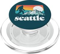 Seattle Washington Bigfoot Mountains 80's Graphic PopSockets PopGrip per MagSafe